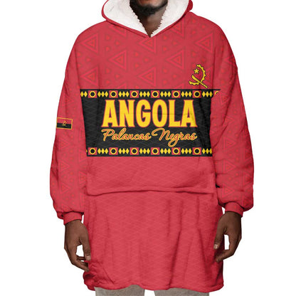 Custom Angola Football Wearable Blanket Hoodie Viva Palancas Negras