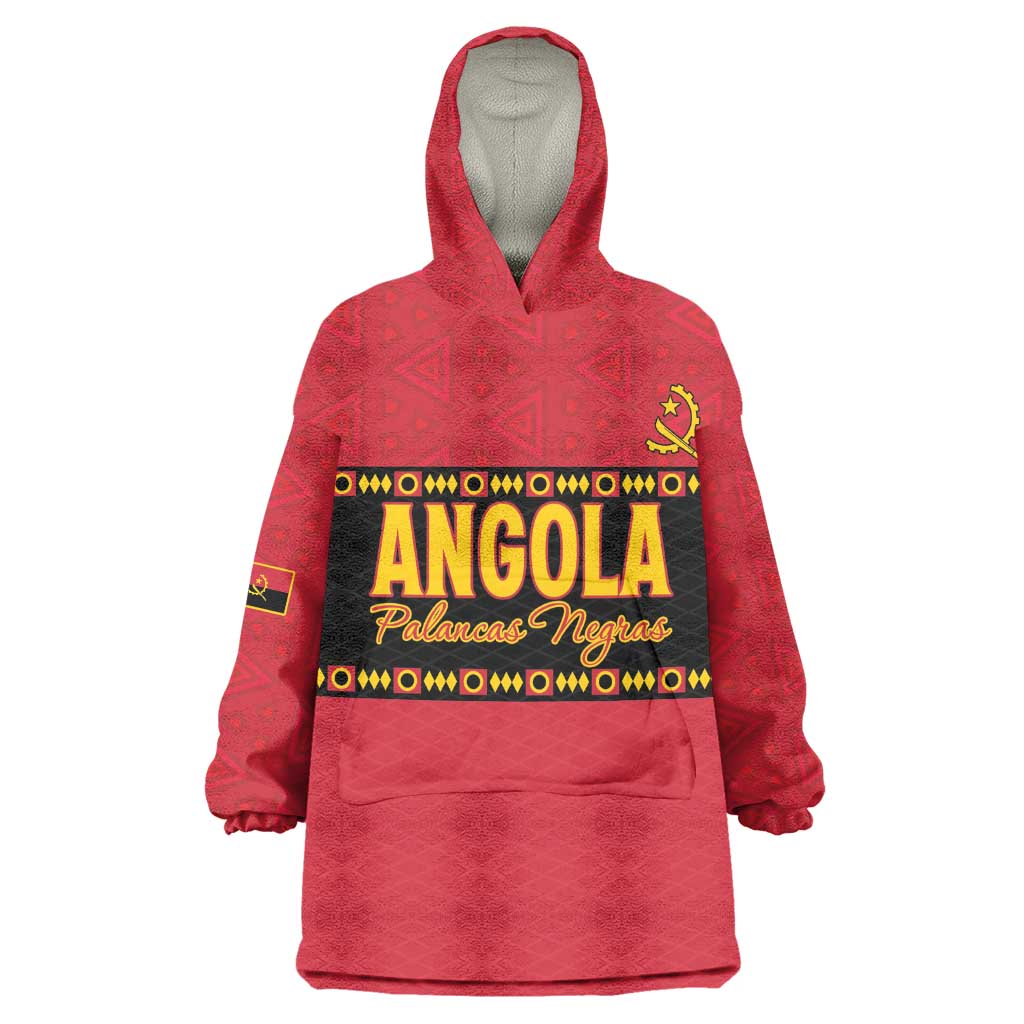 Custom Angola Football Wearable Blanket Hoodie Viva Palancas Negras
