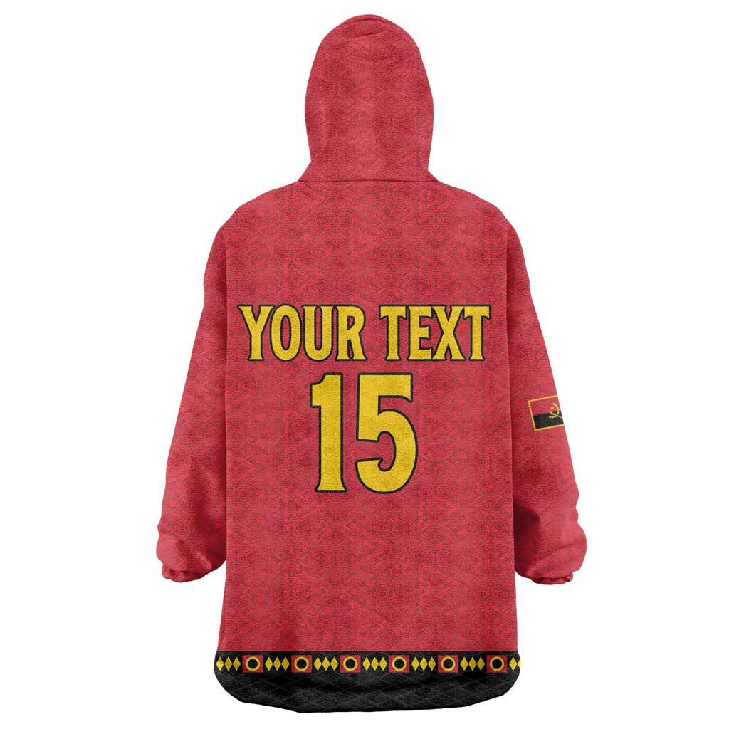 Custom Angola Football Wearable Blanket Hoodie Viva Palancas Negras