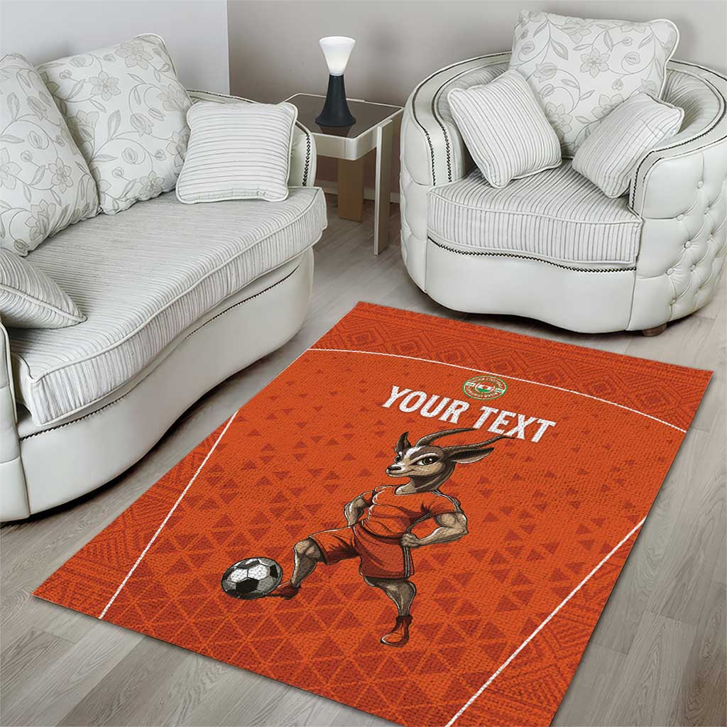 Custom Niger Football Area Rug Allez Menas