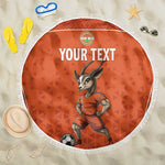 Custom Niger Football Beach Blanket Allez Menas
