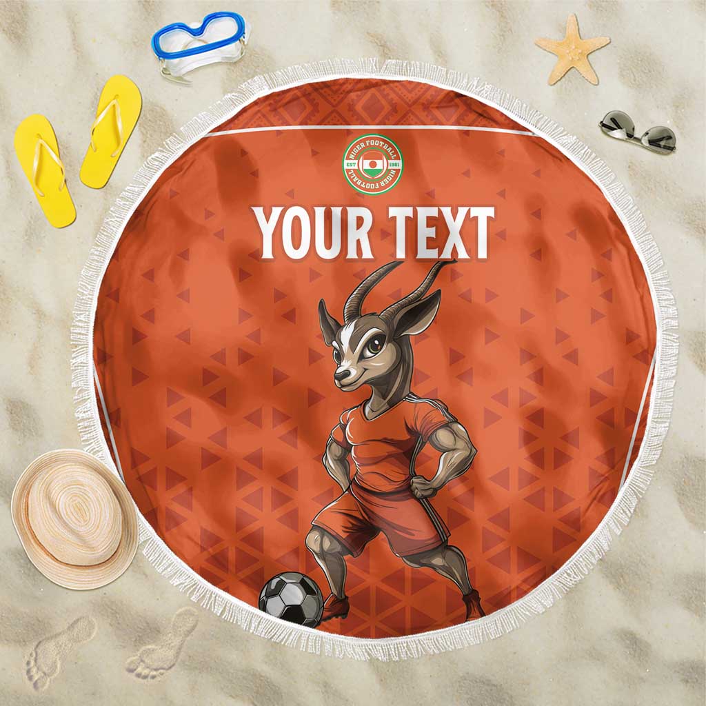 Custom Niger Football Beach Blanket Allez Menas
