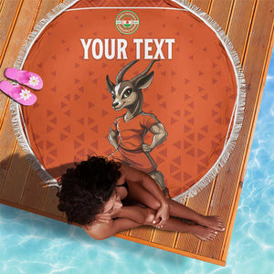 Custom Niger Football Beach Blanket Allez Menas