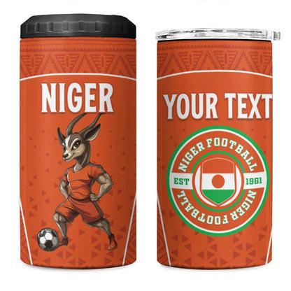 Custom Niger Football 4 in 1 Can Cooler Tumbler Allez Menas