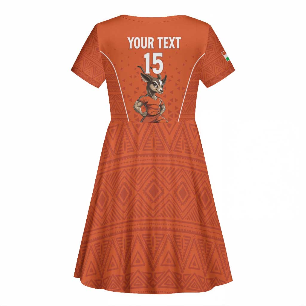 Custom Niger Football Kid Short Sleeve Dress Allez Menas