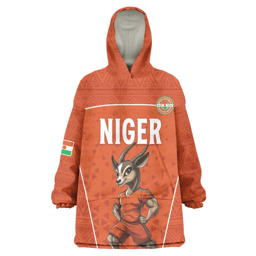 Custom Niger Football Kid Wearable Blanket Hoodie Allez Menas