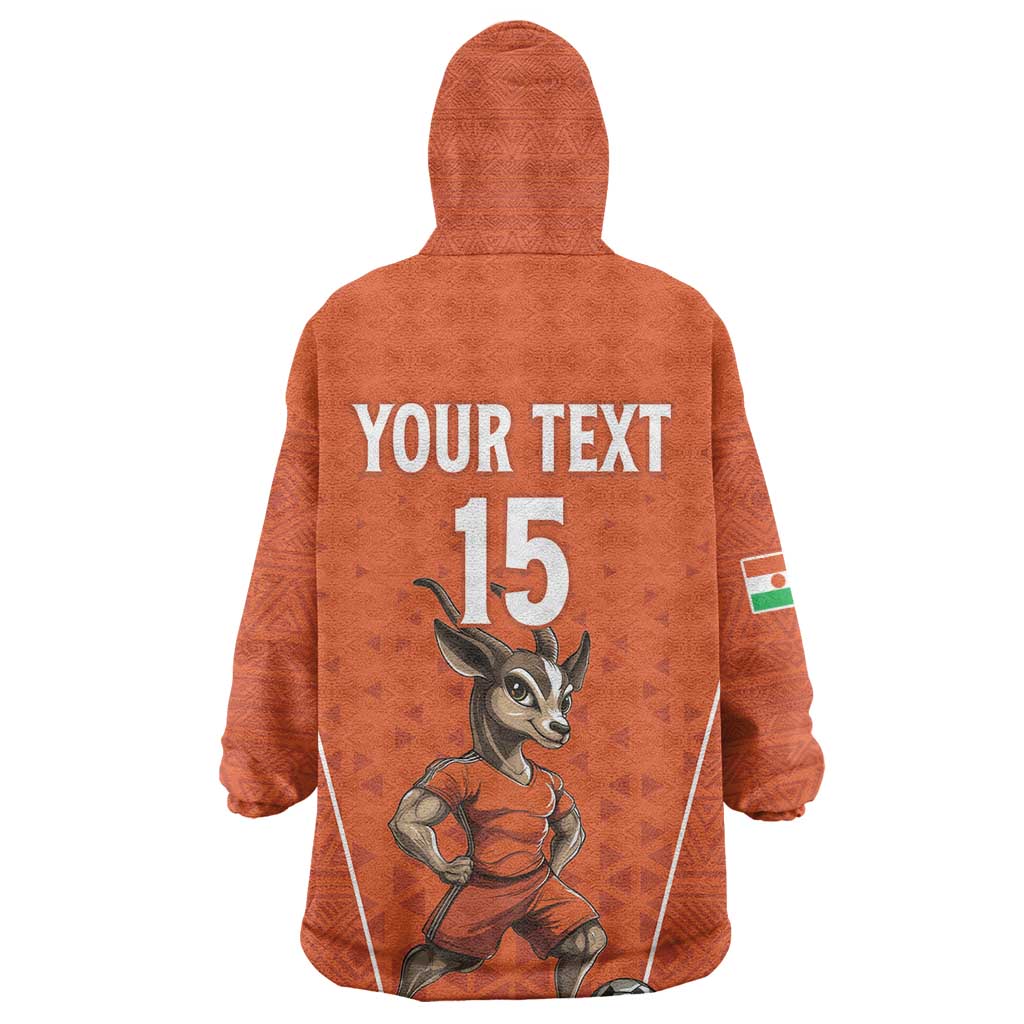Custom Niger Football Kid Wearable Blanket Hoodie Allez Menas