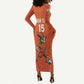 Custom Niger Football Long Sleeve Bodycon Dress Allez Menas LT15