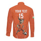 Custom Niger Football Long Sleeve Button Shirt Allez Menas