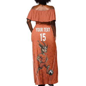 Custom Niger Football Off Shoulder Maxi Dress Allez Menas