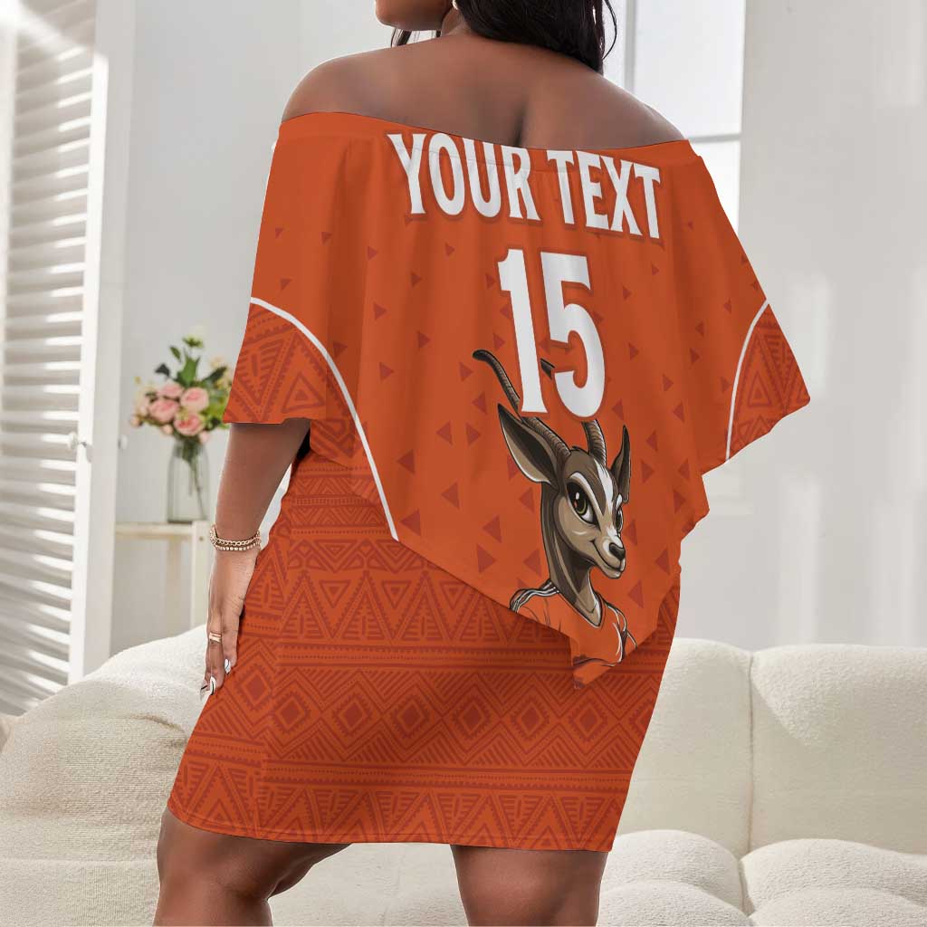Custom Niger Football Off Shoulder Short Dress Allez Menas
