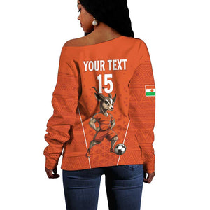 Custom Niger Football Off Shoulder Sweater Allez Menas