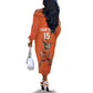 Custom Niger Football Off The Shoulder Long Sleeve Dress Allez Menas