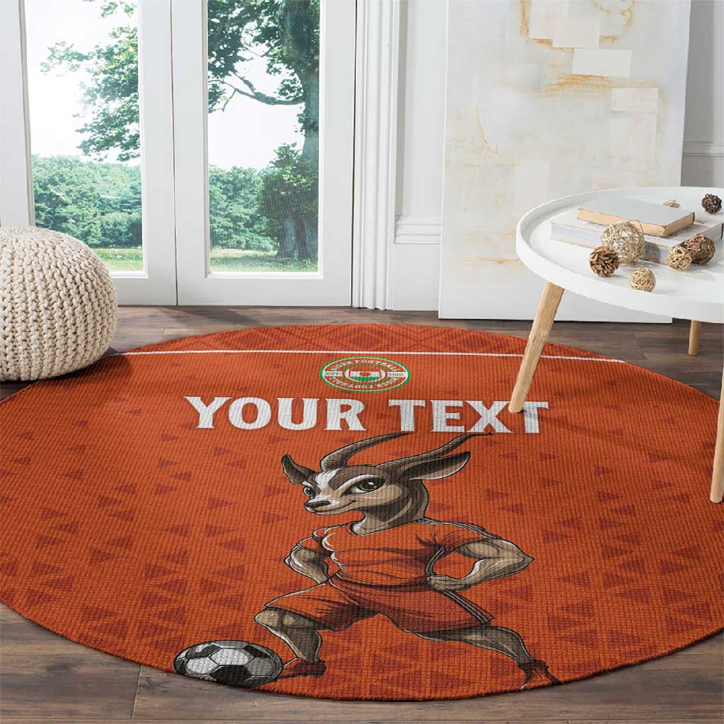 Custom Niger Football Round Carpet Allez Menas