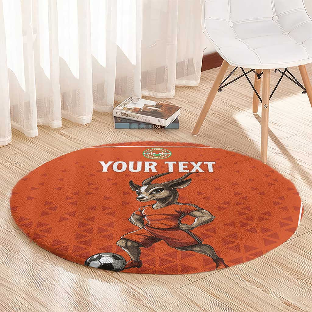 Custom Niger Football Round Carpet Allez Menas