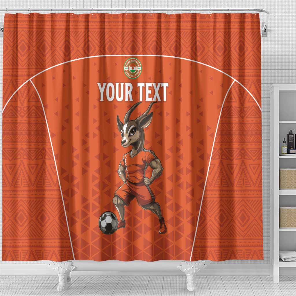 Custom Niger Football Shower Curtain Allez Menas