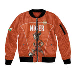 Custom Niger Football Sleeve Zip Bomber Jacket Allez Menas