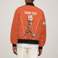 Custom Niger Football Sleeve Zip Bomber Jacket Allez Menas