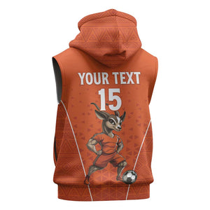 Custom Niger Football Sleeveless Zip Hoodie Allez Menas - African Pride