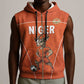 Custom Niger Football Sleeveless Zip Hoodie Allez Menas - African Pride