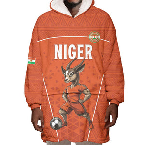 Custom Niger Football Wearable Blanket Hoodie Allez Menas