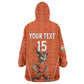 Custom Niger Football Wearable Blanket Hoodie Allez Menas