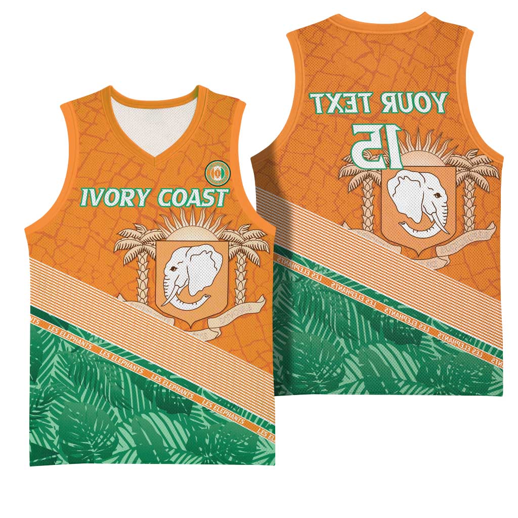 Ivory Coast Rugby Custom Basketball Jersey Allez Les Elephants - African Pride