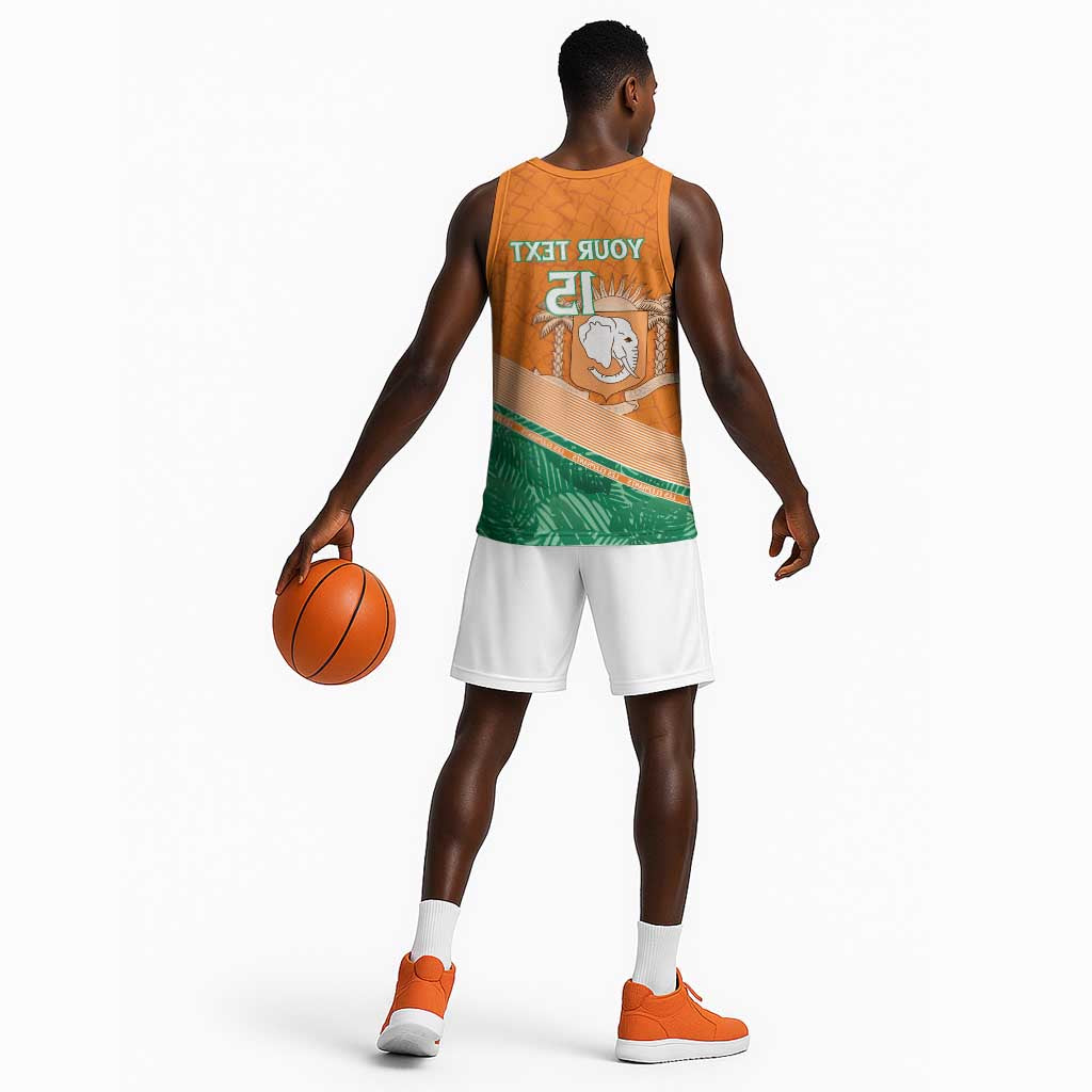 Ivory Coast Rugby Custom Basketball Jersey Allez Les Elephants - African Pride