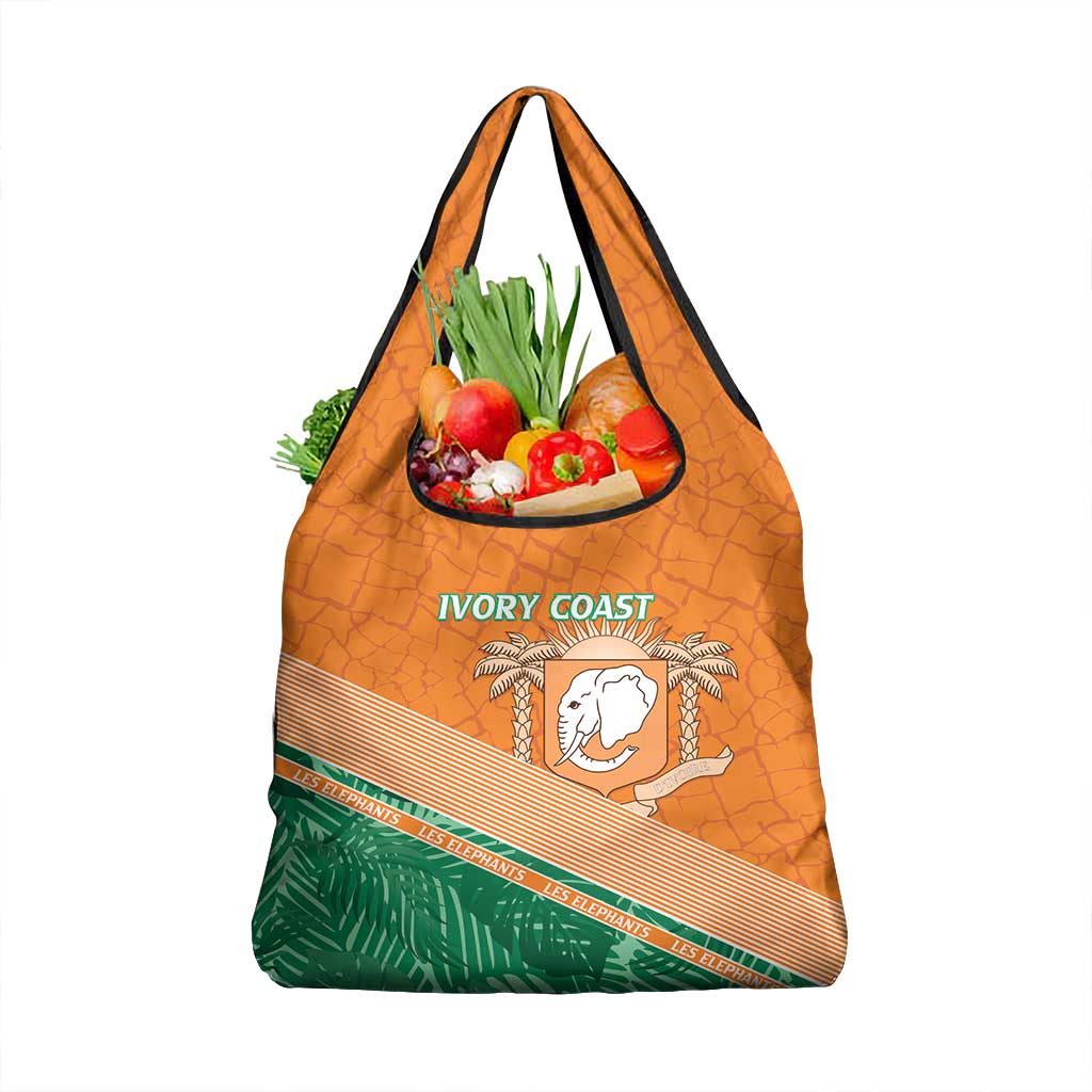 Ivory Coast Rugby Custom Grocery Bag Allez Les Elephants