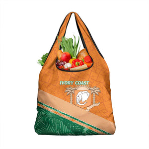 Ivory Coast Rugby Custom Grocery Bag Allez Les Elephants