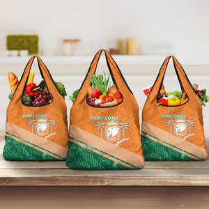 Ivory Coast Rugby Custom Grocery Bag Allez Les Elephants