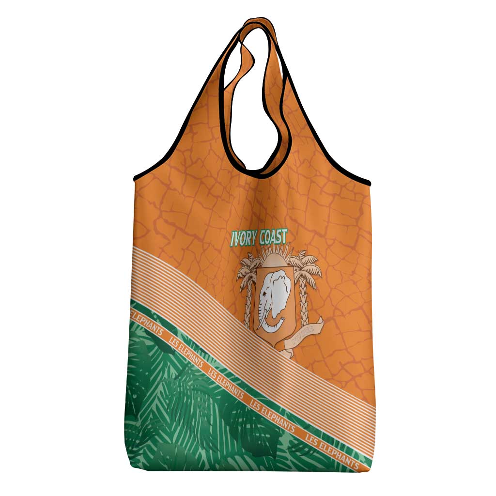 Ivory Coast Rugby Custom Grocery Bag Allez Les Elephants