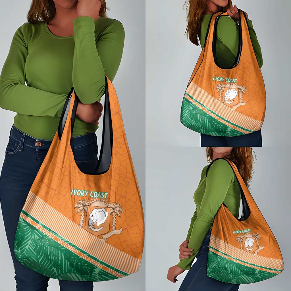 Ivory Coast Rugby Custom Grocery Bag Allez Les Elephants