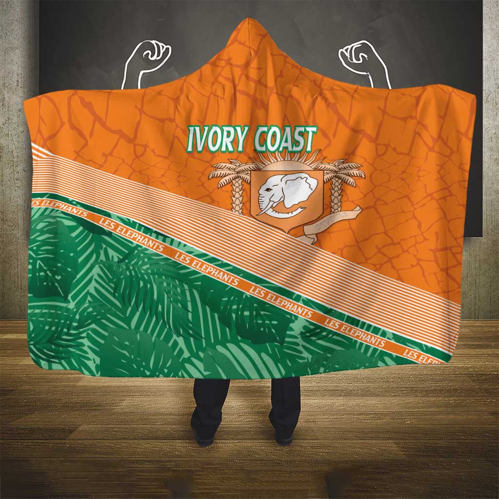 Ivory Coast Rugby Custom Hooded Blanket Allez Les Elephants