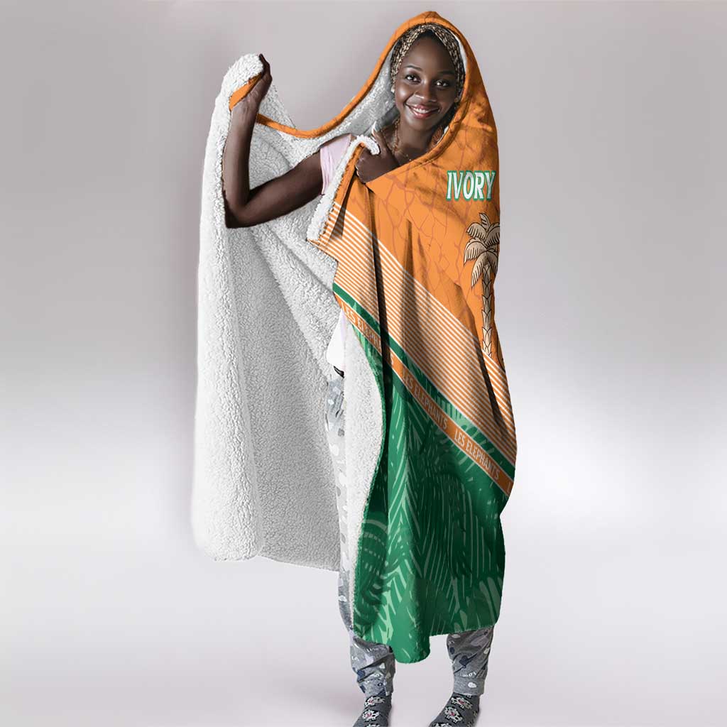 Ivory Coast Rugby Custom Hooded Blanket Allez Les Elephants