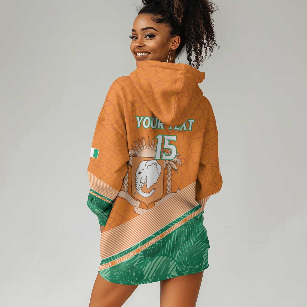 Ivory Coast Rugby Custom Hoodie Dress Allez Les Elephants