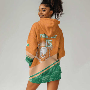 Ivory Coast Rugby Custom Hoodie Dress Allez Les Elephants