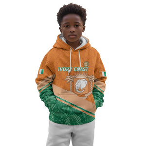 Ivory Coast Rugby Custom Kid Hoodie Allez Les Elephants