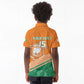 Ivory Coast Rugby Custom Kid Polo Shirt Allez Les Elephants