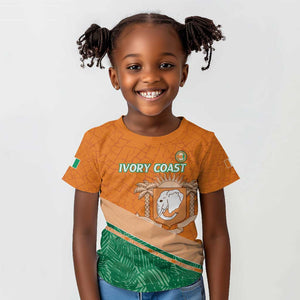 Ivory Coast Rugby Custom Kid T shirt Allez Les Elephants
