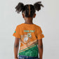 Ivory Coast Rugby Custom Kid T shirt Allez Les Elephants
