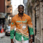 Ivory Coast Rugby Custom Long Sleeve Button Shirt Allez Les Elephants