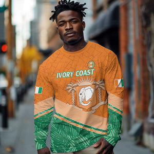 Ivory Coast Rugby Custom Long Sleeve Shirt Allez Les Elephants