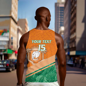 Ivory Coast Rugby Custom Men Tank Top Allez Les Elephants