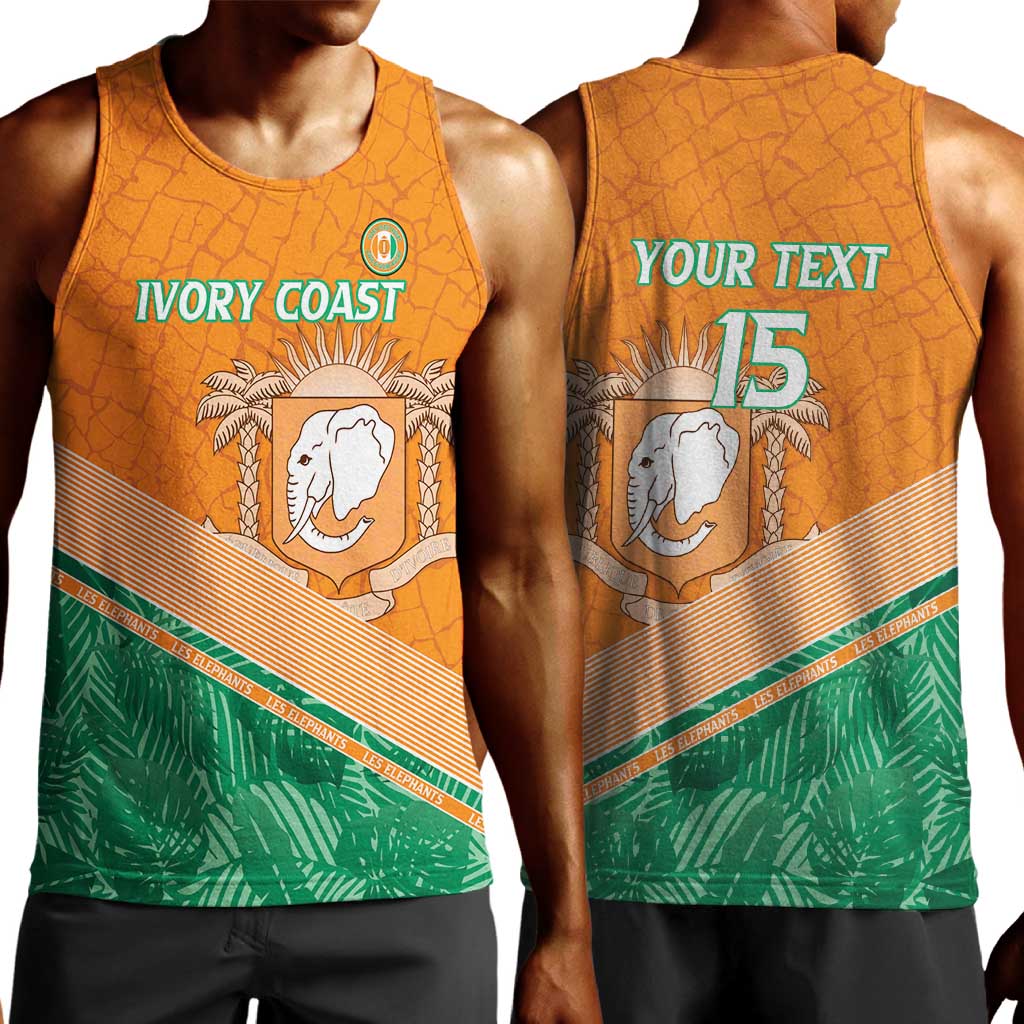 Ivory Coast Rugby Custom Men Tank Top Allez Les Elephants