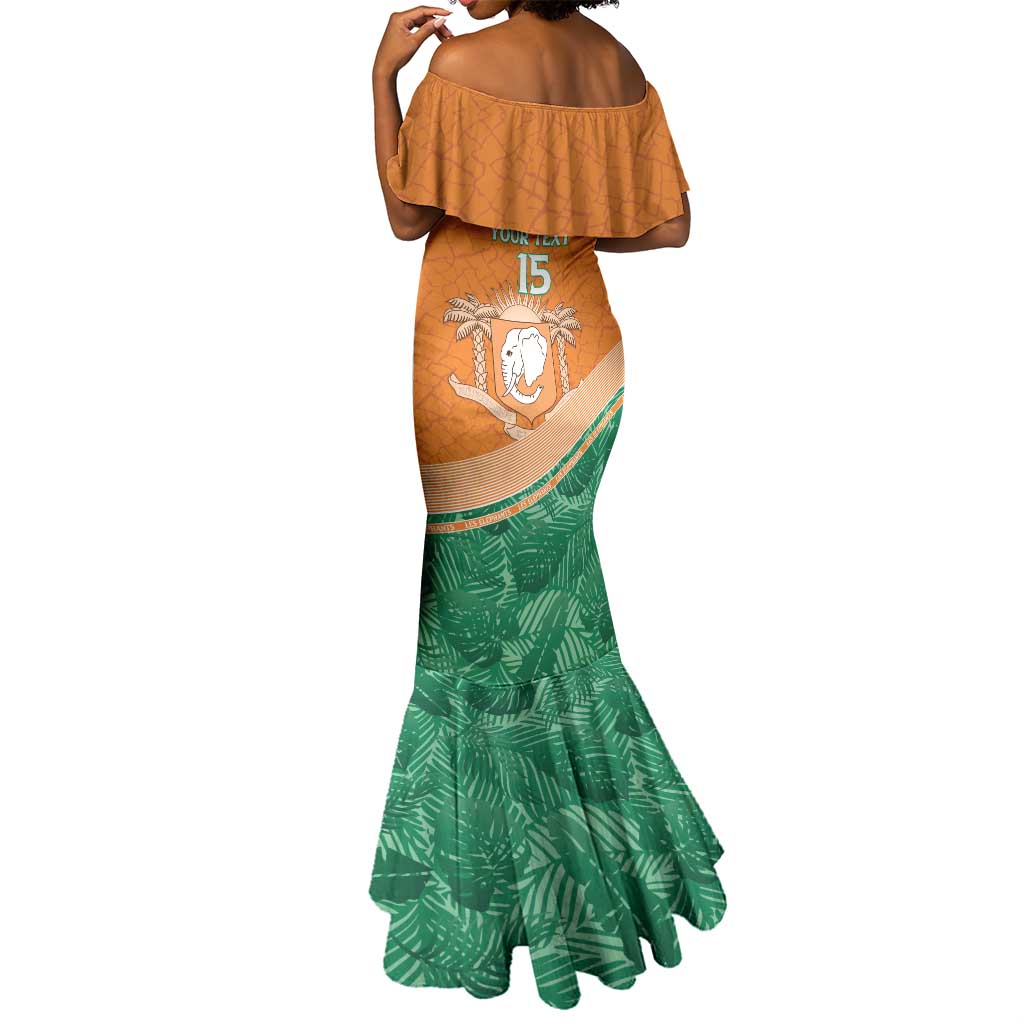 Ivory Coast Rugby Custom Mermaid Dress Allez Les Elephants