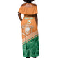 Ivory Coast Rugby Custom Off Shoulder Maxi Dress Allez Les Elephants