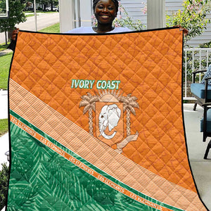Ivory Coast Rugby Custom Quilt Allez Les Elephants