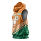 Ivory Coast Rugby Custom Sleeveless Hoodie Allez Les Elephants - African Pride