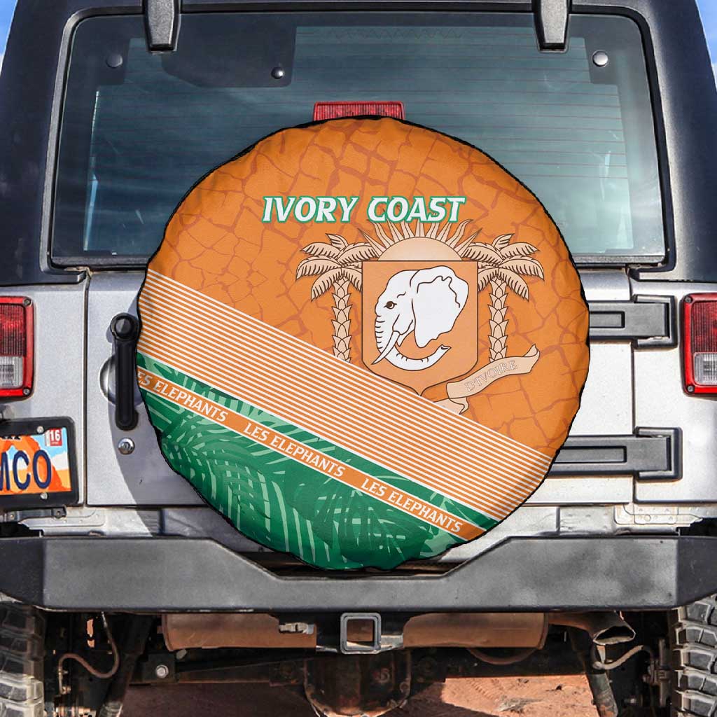 Ivory Coast Rugby Custom Spare Tire Cover Allez Les Elephants